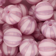 DQ&reg; Perles acryliques 16 mm avec ray&eacute;es Rose vintage