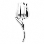 Broches accroche-regard en acier inox tulipe Argenté