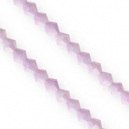 Perles &agrave; facettes bicone 6&nbsp;mm Lilas-AB coating