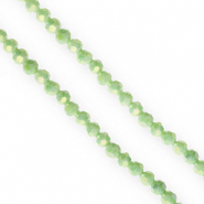 Perles &agrave; facettes rondes 4&nbsp;mm Vert clair-AB coating