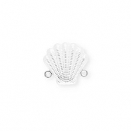 Apprêts en acier Inox connecteur coquille Argenté
