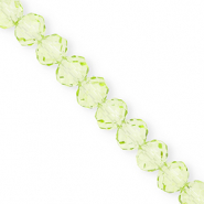 Perles à facettes 12x9 mm disque Heishi Vert clair