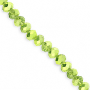 Perles à facettes 6x5 mm disque Heishi Vert-pearl shine coating
