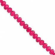 Perles à facettes 6x5 mm disque Heishi Rose cerise