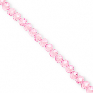 Perles à facettes 6x5 mm disque Heishi Rose clair