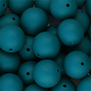 Perles en silicone 18 mm Vert sarcelle