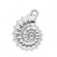 Breloques en acier Inox coquillage Argent&eacute;