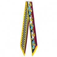 Bandana foulard avec chevaux Jaune-bleu foncé-rouge