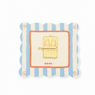 BY31&reg; Breloques en laiton Eco-brass sardines en conserve Dor&eacute;
