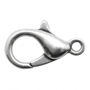 Fermoir mousqueton en m&eacute;tal DQ 23mm Argent&eacute; antique (sans nickel)