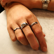 Sets d'inspiration Inspiration avec des bagues en acier inoxydable pour homme