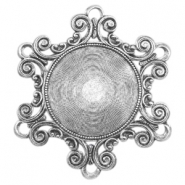 Breloques en m&eacute;tal TQ style baroque argent&eacute; antique