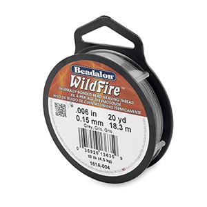 Beadalon Wildfire Wire 0.15mm Gris
