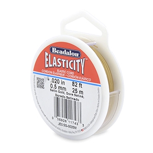 Beadalon Elastic Stringing Wire 0.5mm 25 metre Dor&eacute; satin&eacute;