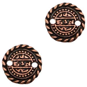 Breloques en m&eacute;tal TQ connecteur pi&egrave;ce orientale 17mm cuivre (sans nickel)