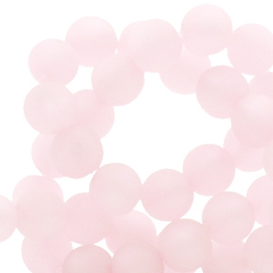 Perles Polaris 8mm rond mat rose whisper