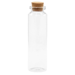 Mini-flacons de v&oelig;ux avec bouchon de li&egrave;ge 10x3cm transparent