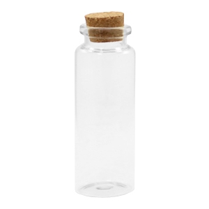Mini-flacons de v&oelig;ux avec bouchon de li&egrave;ge 8x3cm Transparent