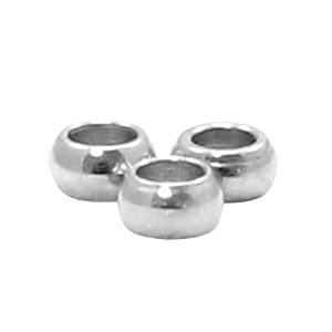 Perles en acier inox 2mm argent&eacute; (inox)