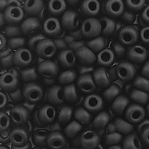 Perles de rocailles Miyuki 6/0 Matte black 6-401f