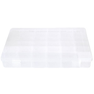 Pr&eacute;sentoir bijoux bo&icirc;te de rangement 36 cases transparent