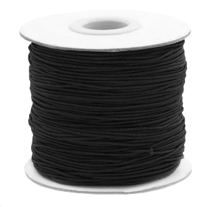 Fil &eacute;lastique color&eacute; 1mm noir