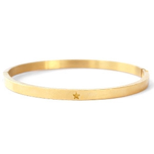 Bracelets en acier inox avec &eacute;toile Dor&eacute;