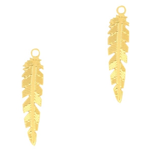 Pendentifs boh&egrave;mes plume dor&eacute;
