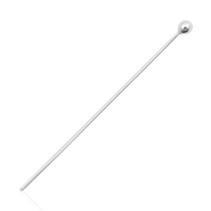 Argent 925 appr&ecirc;ts clous &agrave; t&ecirc;te boule 35mm Argent