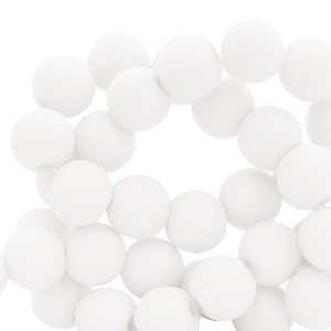 Perles acryliques 4mm mat Blanc