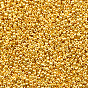 Perles de rocailles Miyuki 15/0 24kt gold plated 15-191