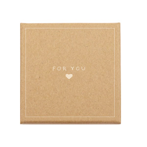 Bo&icirc;te &eacute;crin &agrave; bijoux 'for you &hearts;' Marron