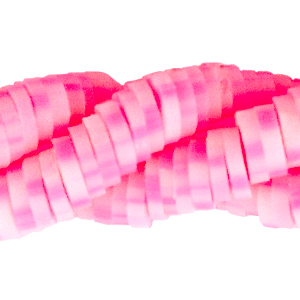 Perles Katsuki 6mm Rose fluo azal&eacute;e