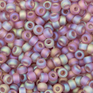 Perles de rocailles Miyuki 8/0 Transparent matte smoky amethyst 8-142FR