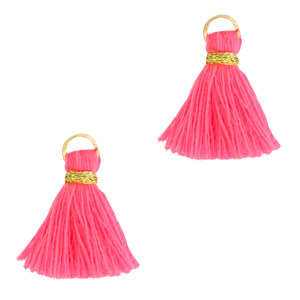 Pompons 1.5cm Dor&eacute;-Hot Pink