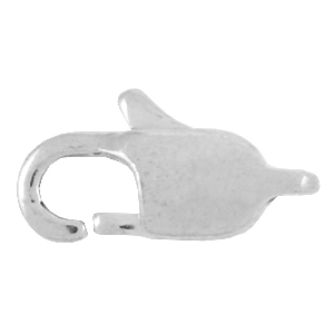 Appr&ecirc;ts en acier inox fermoir mousqueton 11mm Argent&eacute;