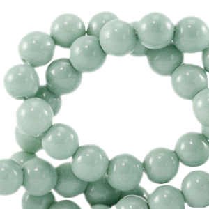 Perles en verre 8 mm Gris verd&acirc;tre