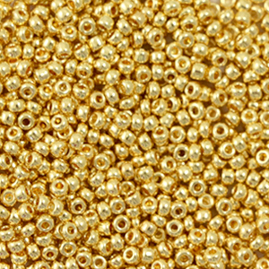 Perles de rocailles Miyuki 11/0 24kt gold plated 11-191