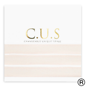 C.U.S&reg; rubans Rose coquillage clair paillet&eacute;