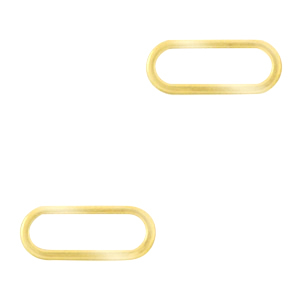 Breloques en acier Inox/connecteur ovale Dor&eacute;