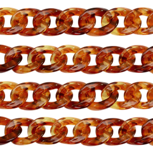 Cha&icirc;ne acrylique 19mm Marron topaze