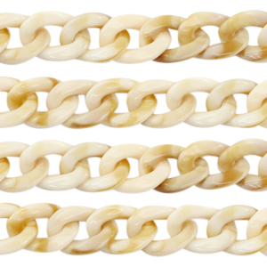 Cha&icirc;ne acrylique 19mm Beige