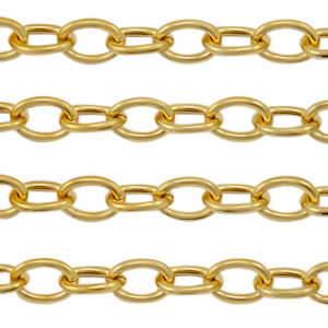 Appr&ecirc;ts en acier Inox cha&icirc;ne maille jaseron maille for&ccedil;at Dor&eacute;