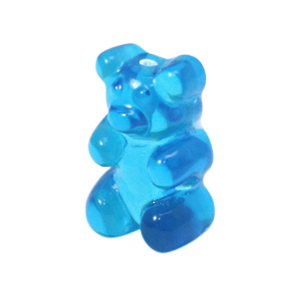 Pendentifs en r&eacute;sine ourson Bleu