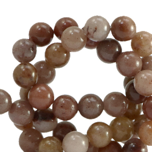 Pierres naturelles Quartz 8mm Marron fauve