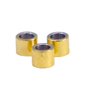 Perles en acier inox tube 2.5mm Dor&eacute;