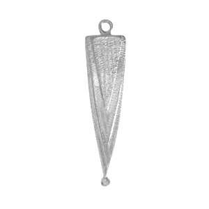 Breloques en m&eacute;tal DQ triangle Argent&eacute; antique (sans nickel)