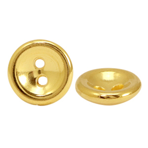 Perles en m&eacute;tal DQ bouton 10mm Dor&eacute; (sans nickel)