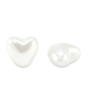 Imitations perles d&rsquo;eau douce coeur Blanc