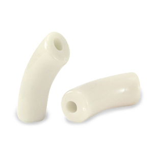 Perles acryliques tube Blanc cass&eacute;